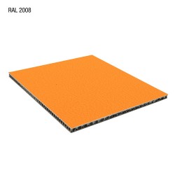 Пластиковая сэндвич-панель 10 мм с пвх покрытием оранжевая 59011