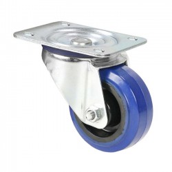 Поворотное колесо 80 мм, транспортное, универсальное синее 372081